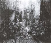 REMBRANDT Harmenszoon van Rijn The three crosses painting